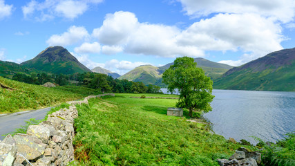 Wast Water towards Wasdale and Scafell Pike, Lake District, UK
