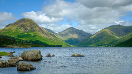 Wast Water towards Wasdale and Scafell Pike, Lake District, UK
