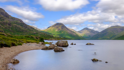Wast Water towards Wasdale and Scafell Pike, Lake District, UK