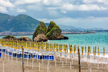 Italy, view of a stretch of the Amalfi coast