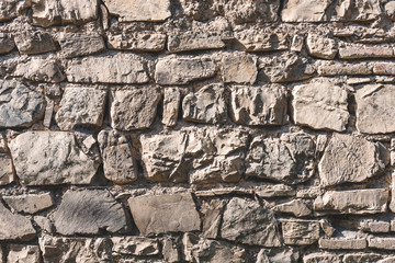 Ancient fortress stone wall background