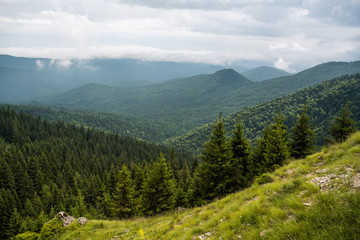 Fototapeta premium Landscapes of the Carpathian Mountains, in Transylvania (Romania)