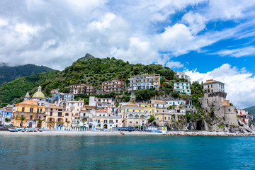 Italy, view of a stretch of the Amalfi coast