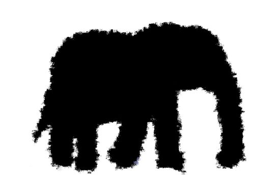 silhouette of an elephant
