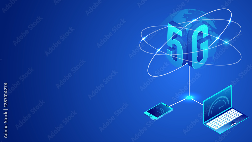 Poster international worldwide 5g data internet network service concept, using internet data service connec