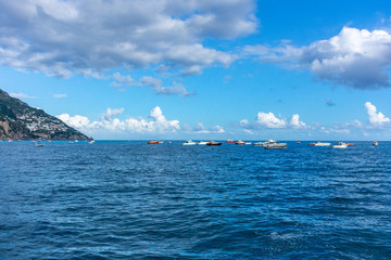 Fototapeta na wymiar Italy, Positano, panorama of the coast