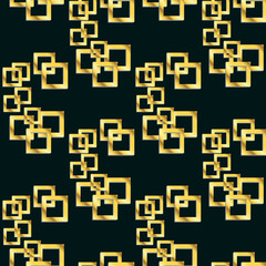 Obraz premium Squares seamless pattern. Gold metallic texture