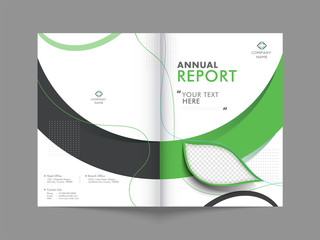 Business annual report cover design with space for your text.