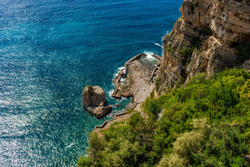 Italy, Vico Equenze, panorama of the coast 
