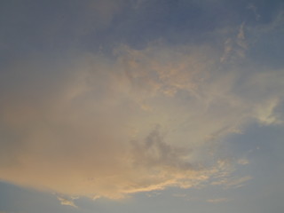 Evening  Sky with Thin Clouds