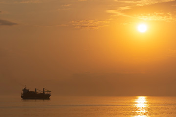 Fototapeta premium Beautiful sunset over The Marmara Sea in Istanbul / Turkey.