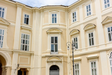 Italy, Portici, view of the Bourbon palace of the year 1800