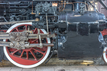 Fototapeta na wymiar  Old steam train restored