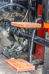 Details of ancient steam train restored
