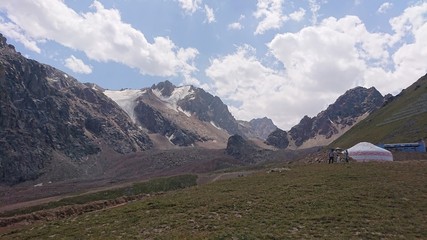 Fototapeta premium Beautiful mountain in Medeu, Almaty, Kazakhstan