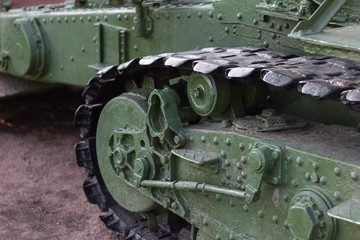 caterpillar of military equipment protection machine  transportation