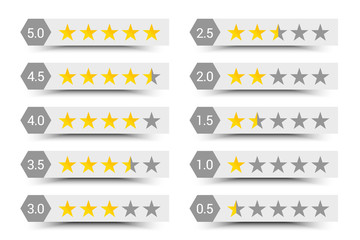 Five stars rating composition