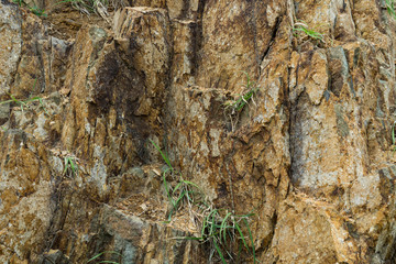  Background of granite. Texture of granite stone. Pattern of roughened surface. Texture of brown stone or rock with minerals