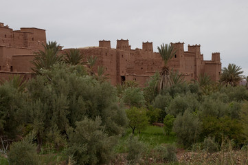 Ouarzazate Morocco, fortified village or ksar of Ait BenHaddou 