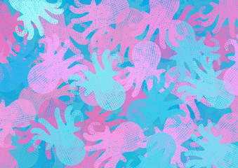 Fototapeta na wymiar abstract colorful animals 2d illustration background.