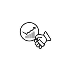 growth rate - minimal line web icon. simple vector illustration. concept for infographic, website or app.