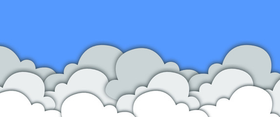 Wolken Hintergrund im Scherenschnitt Design