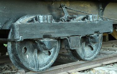 Fototapeta na wymiar Old Train Wheels