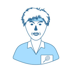 Tennis Man Athlete Head Icon