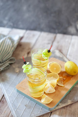 Cucumber and Lemon Detox Water. Homemade detox drink