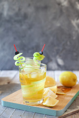 Cucumber and Lemon Detox Water. Homemade detox drink