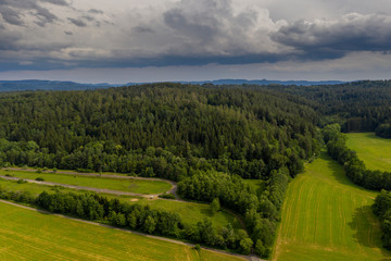 Fototapeta na wymiar Waldlandschaft - Luftbild