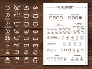 Laundry flat icons illustration