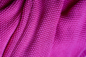 Pink woolen fabric cloth background