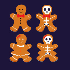 Funny Halloween art, vector Illustration