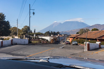 ANTIGUA, SACATEPEQUEZ/GUATEMALA - December 23, 2018: A scene in the UNESCO World Heritage site of...