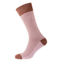 brown volumetric sock, on a white background, vertical layout
