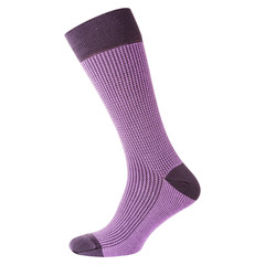 lilac sock, on a white background, vertical layout