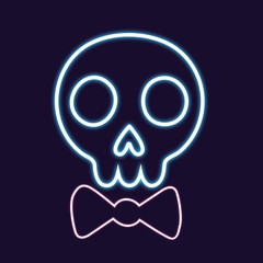  Funny Halloween art, neon Illustration