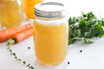 Chicken Stock in a Jar