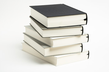A Disarrayed Stack OF Cloth Bound Books