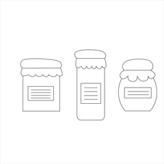 Coloring Pages. Glass jar. Coloring book.  Colouring pictures.