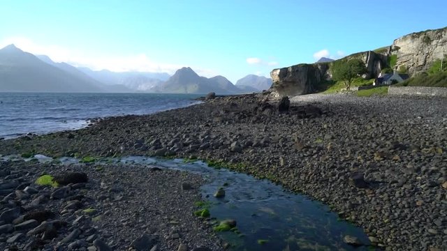 Elgol, village on the shores of Loch Scavaig towards the end of the Strathaird peninsula in the Isle of Skye, in the Scottish Highlands.