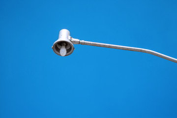 lamp post isolated on blue sky
