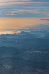Mountains and vistas seen from the air from Mexico City to Monterrey.