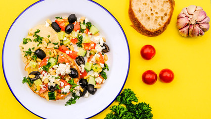 Healthy Mediterranean Style Breakfast