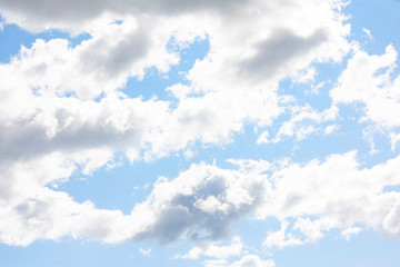 Obraz na płótnie Canvas Blue sky with clouds, abstract background