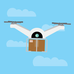 Abstract drone flying