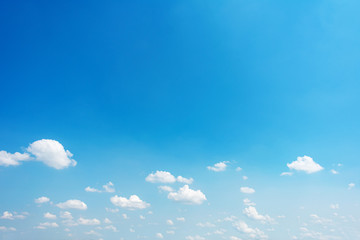 Blue sky with clouds, background, copy space