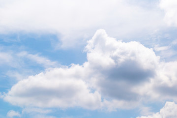 The white clouds in the sky in the afternoon.