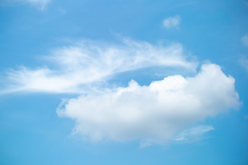The white clouds in the sky in the afternoon.